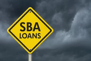 sign reading SBA loans