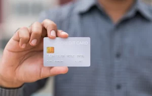 man with credit card